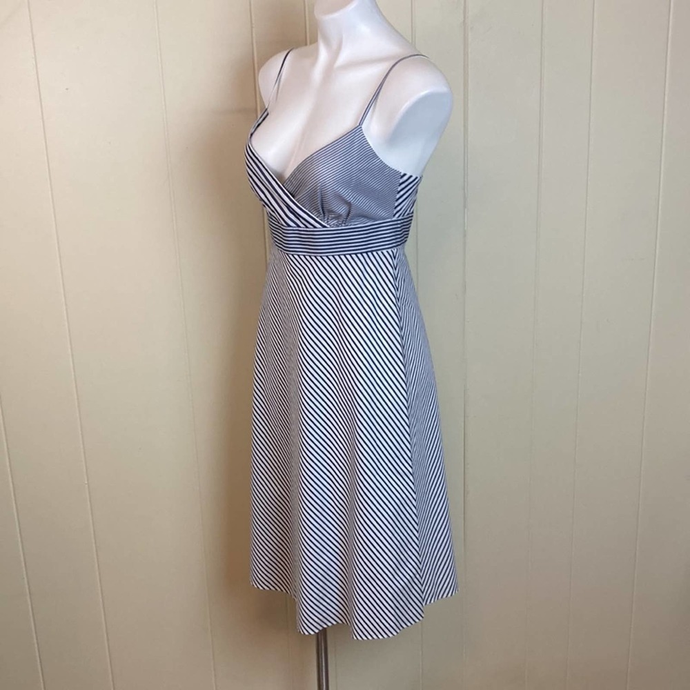 J. Crew Blue and White Striped Midi Dress - Picture 4 of 9